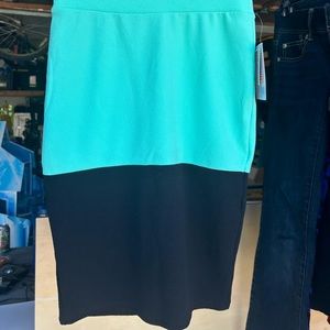 Pencil skirt turquoise/black lularoe